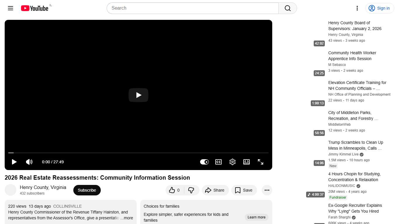 2026 Real Estate Reassessments: Community Information Session - YouTube